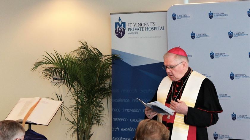 Bishop reading the service