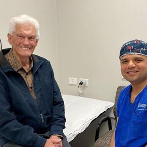 Colin Kessler with Dr Devang Desai