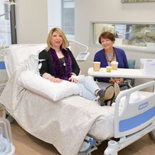 A patient preparing for sleep therapy