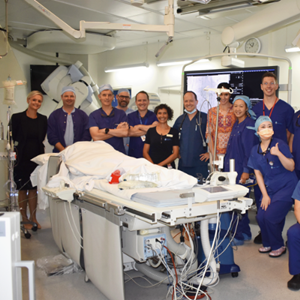 Group image of CEO, doctors and TAVI team