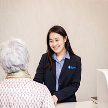 A woman checks in to hospital