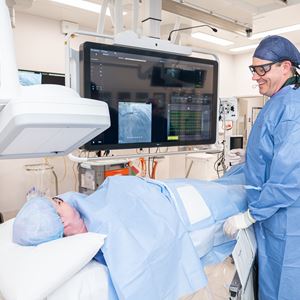 Dr Ryan Schrale in the St Vincent’s Toowoomba Cardiac Hybrid Theatre