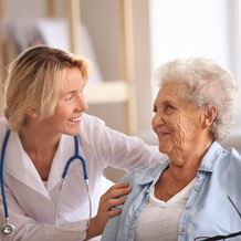 Doctor with elderly patient