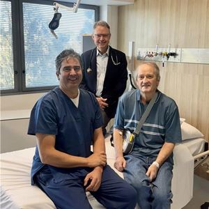 Surgeon Dr Paul Jansz and senior cardiologist Professor Chris Hayward at St Vincent’s Hospital in Darlinghurst.